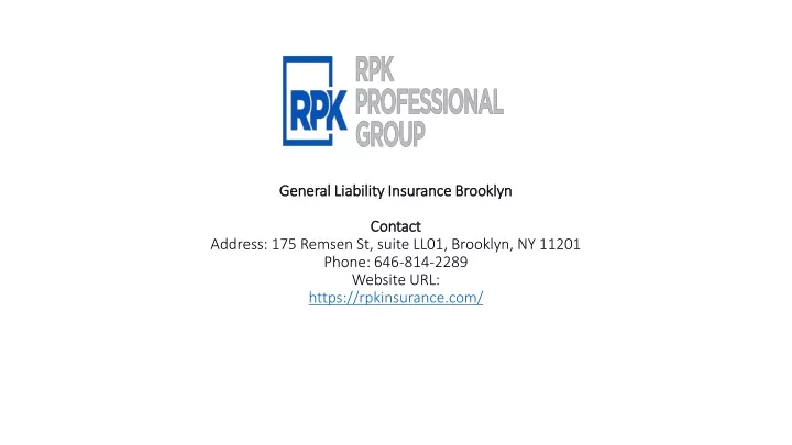 general liability insurance brooklyn contact