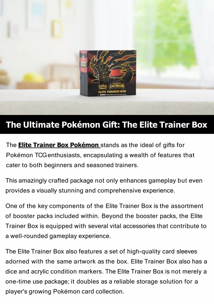 the ultimate pok mon gift the elite trainer box