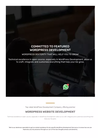 committed to featured wordpress development