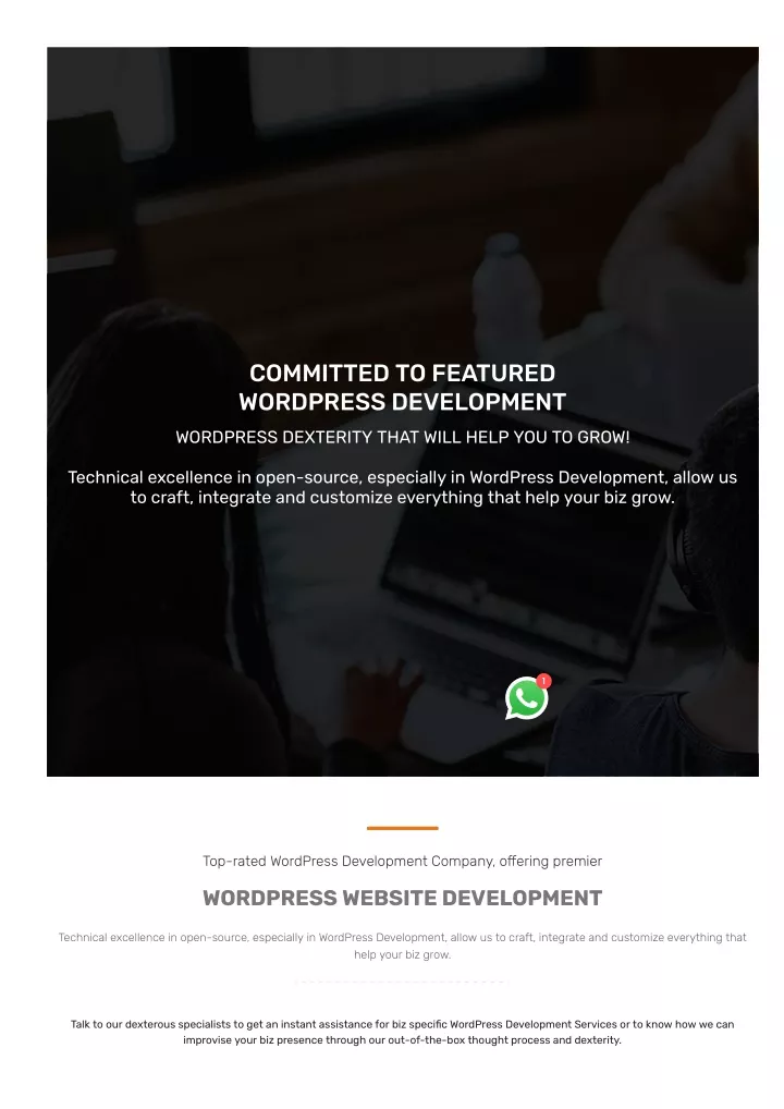 committed to featured wordpress development