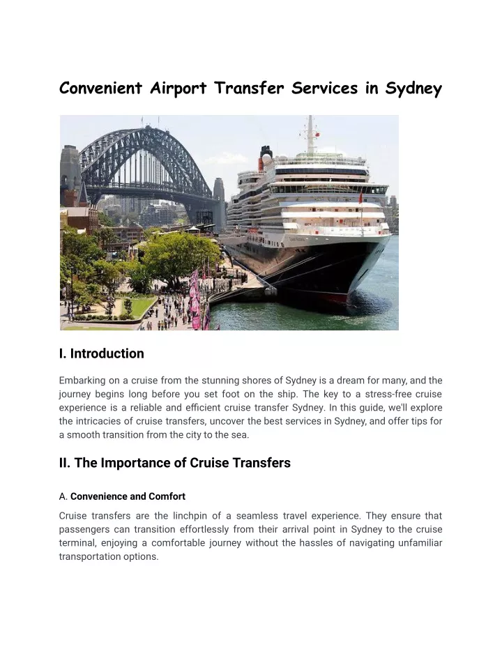 convenient airport transfer services in sydney