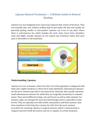 Lipoma Natural Treatment — A Holistic Guide to Natural Healing (1)