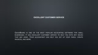 Excellent customer service