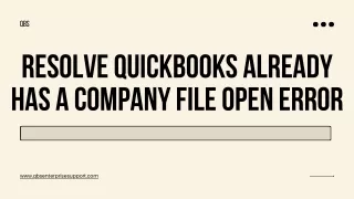 Company File in Use QuickBooks (Steps to Fix Locked Files)