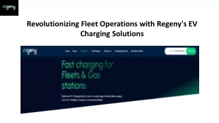 EV Charging for Fleet - Regeny