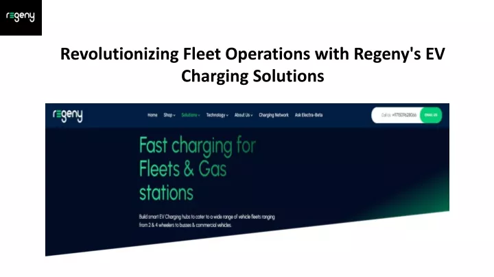 revolutionizing fleet operations with regeny