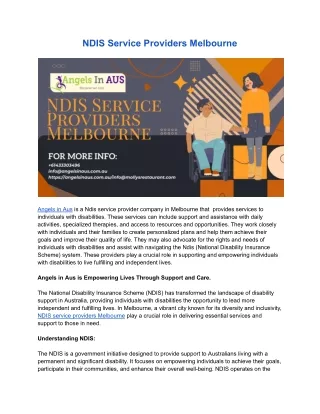 NDIS Service Providers Melbourne