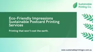 Eco-Friendly Impressions Sustainable Postcard Printing Services