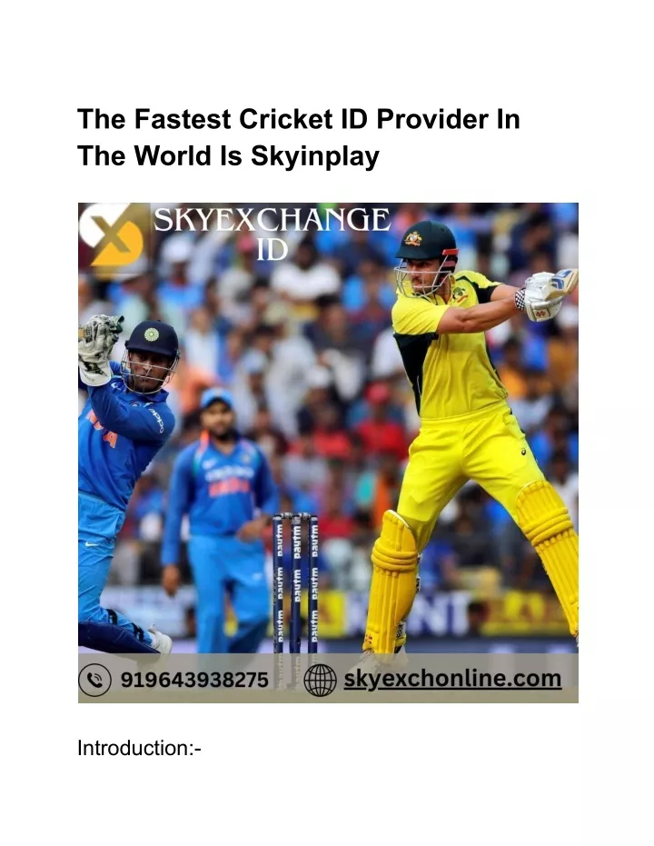 the fastest cricket id provider in the world