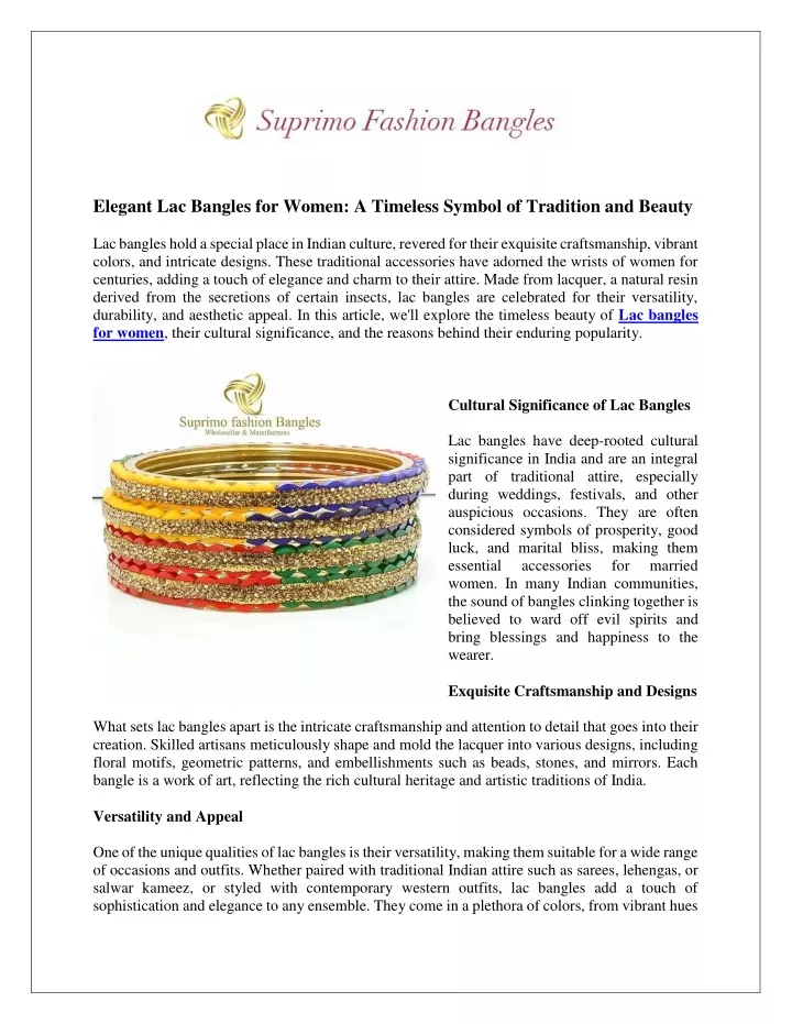 elegant lac bangles for women a timeless symbol