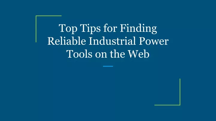 top tips for finding reliable industrial power
