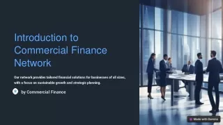 Empower Your Business: How Commercial Finance Network Can Help
