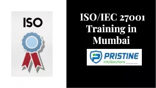ISO/IEC 27001 Training in Mumbai - Pristine Infosolutions