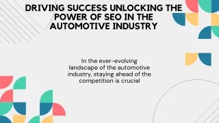 driving success unlocking the power