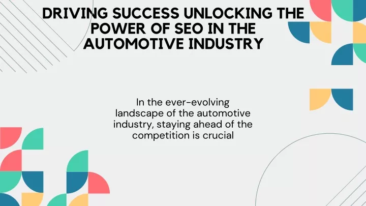 driving success unlocking the power