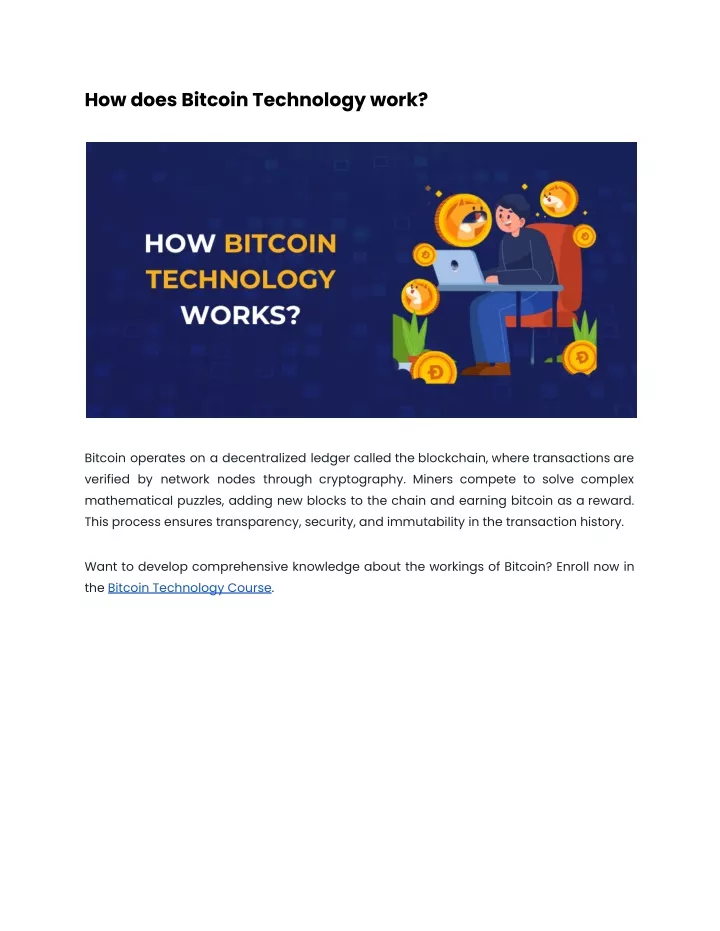 how does bitcoin technology work