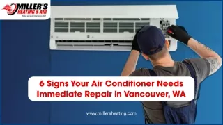 6 Signs Your Air Conditioner Needs Immediate Repair in Vancouver, WA