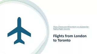 Flights from London to Toronto