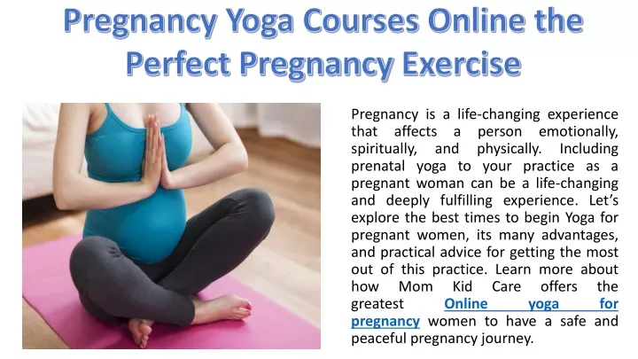 pregnancy yoga courses online the perfect