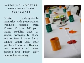 Personalized Wedding Favors - Give Koozies