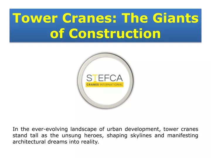 tower cranes the giants of construction