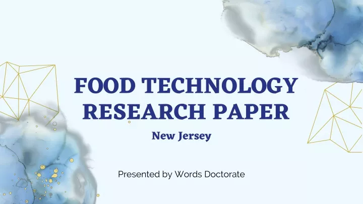food technology research paper