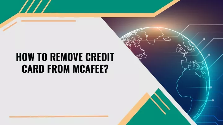 how to remove credit card from mcafee