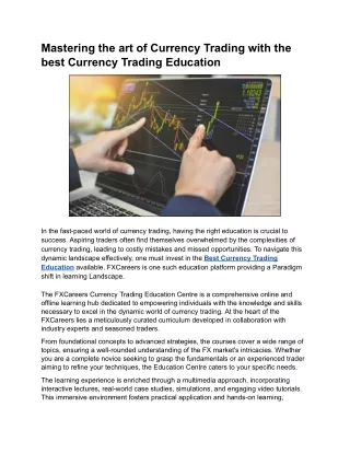 Best Currency Trading Education in India