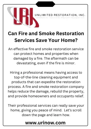 Reviving Spaces Expert Fire and Smoke Restoration Services