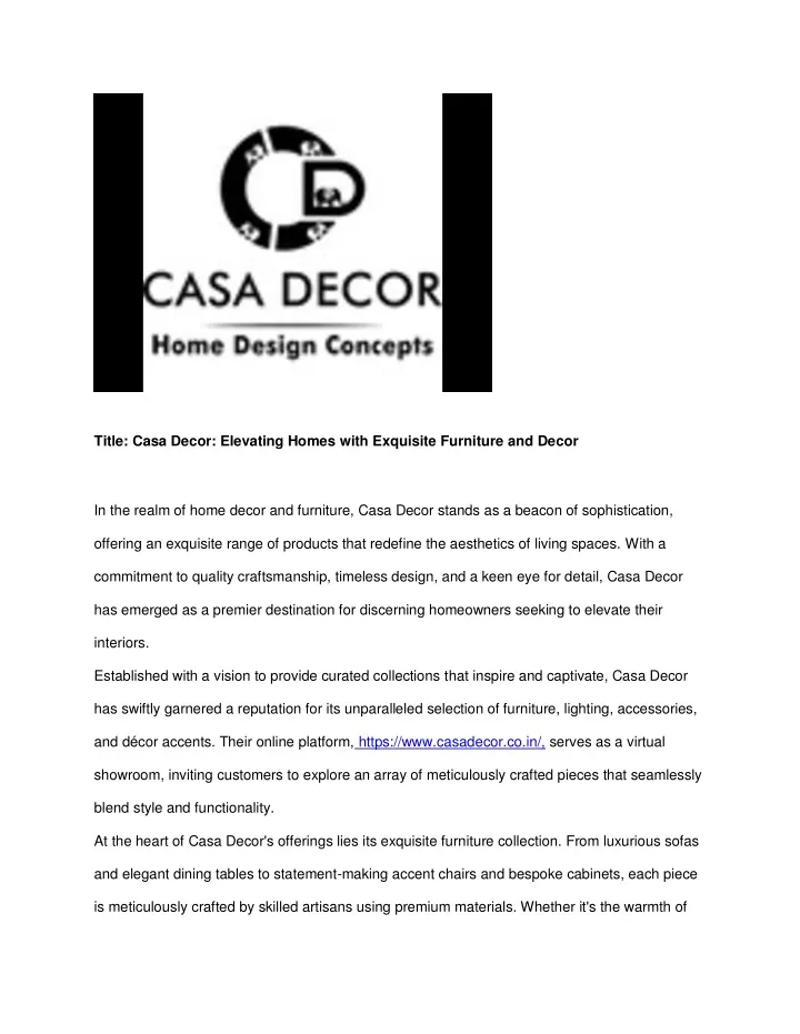 title casa decor elevating homes with exquisite