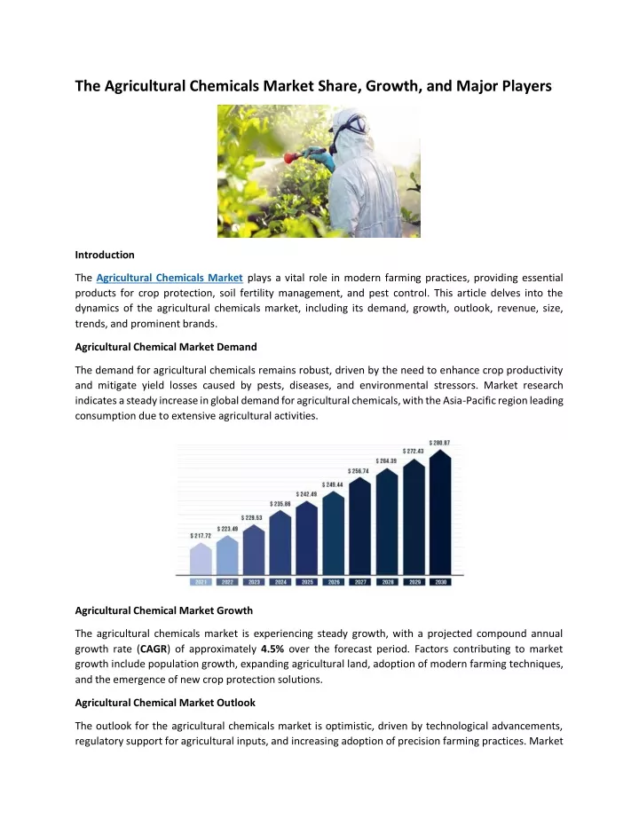 the agricultural chemicals market share growth