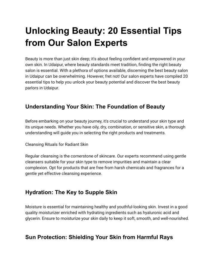 unlocking beauty 20 essential tips from our salon