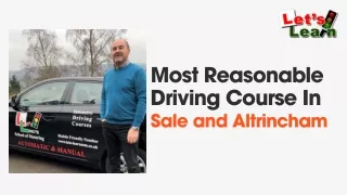 Most Reasonable Driving Course In Sale And Altrincham