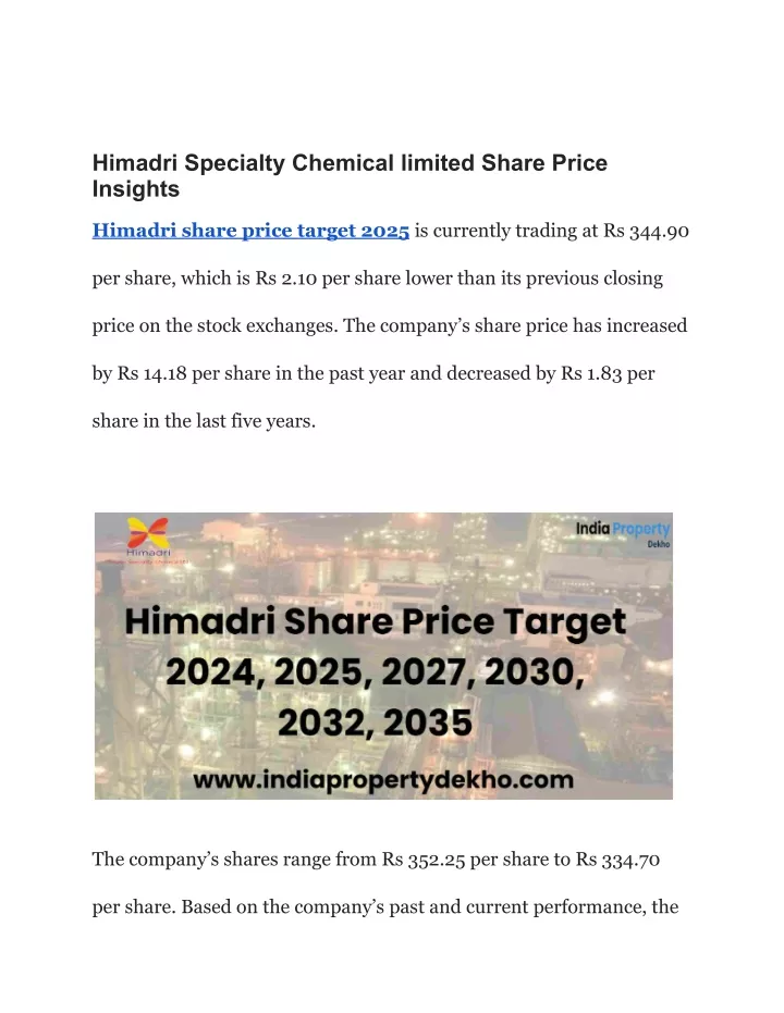himadri specialty chemical limited share price