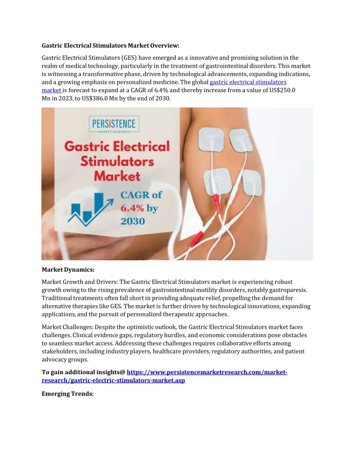 gastric electrical stimulators market overview
