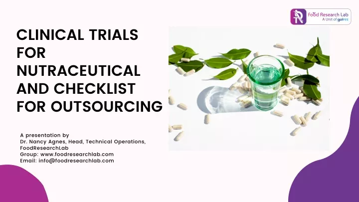 clinical trials for nutraceutical and checklist