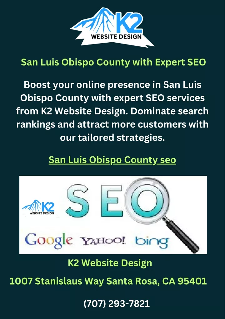 san luis obispo county with expert seo