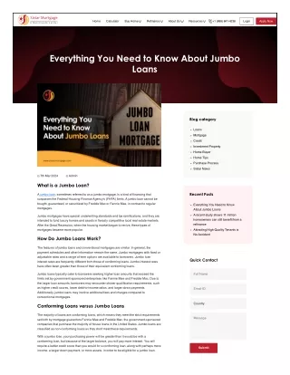 Everything You Need to Know About Jumbo Loans