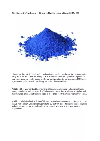 ultramine blue color