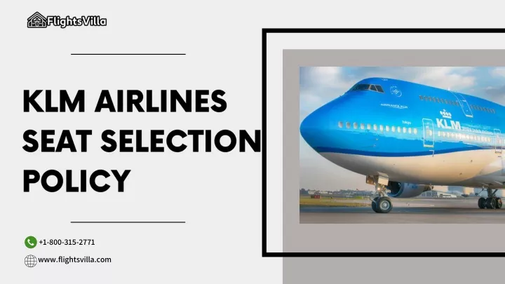 klm airlines seat selection policy
