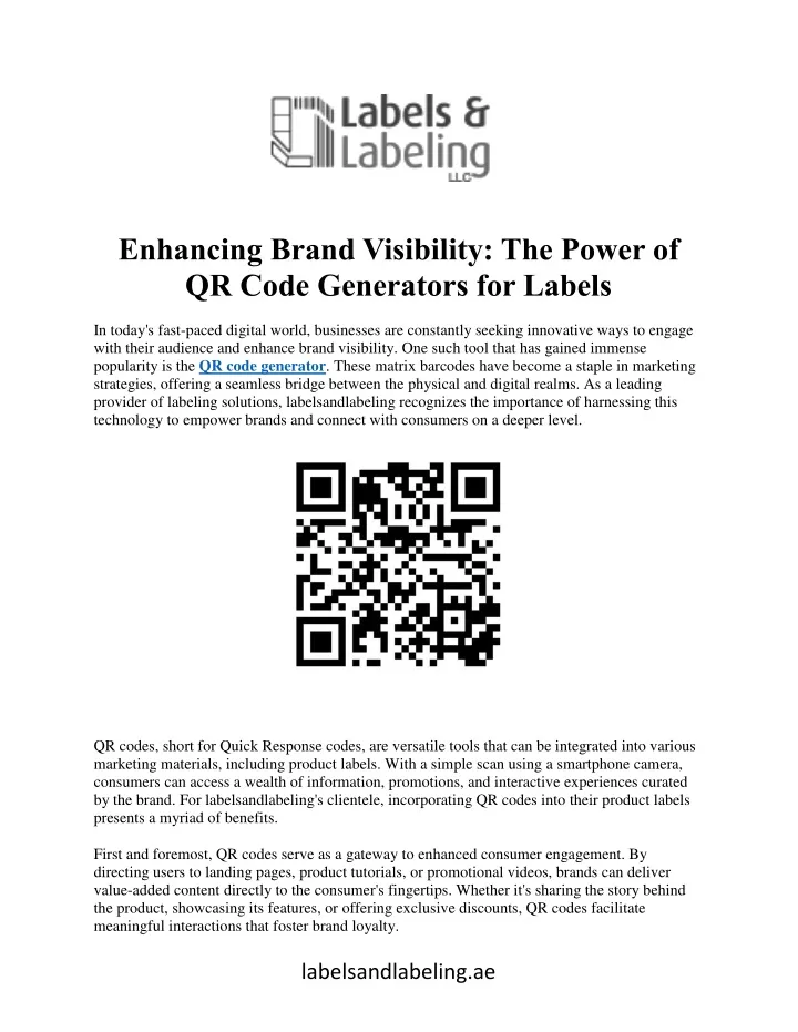 enhancing brand visibility the power of qr code
