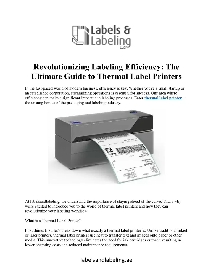 revolutionizing labeling efficiency the ultimate