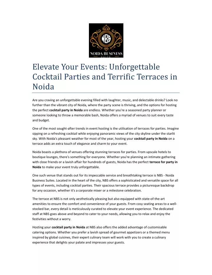elevate your events unforgettable cocktail