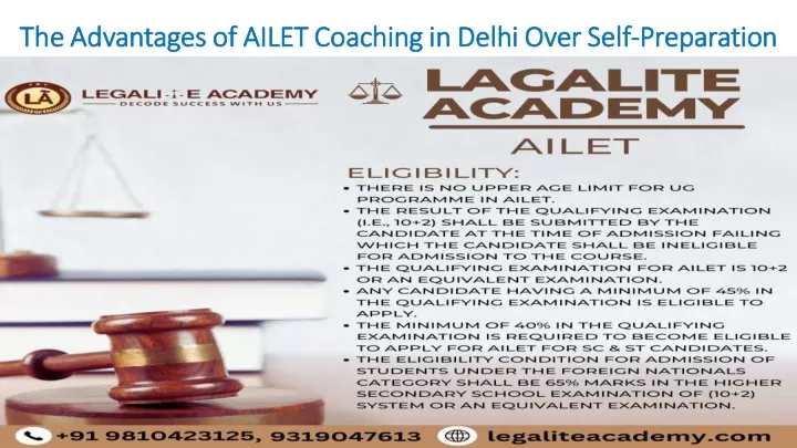 the advantages of ailet coaching in delhi over