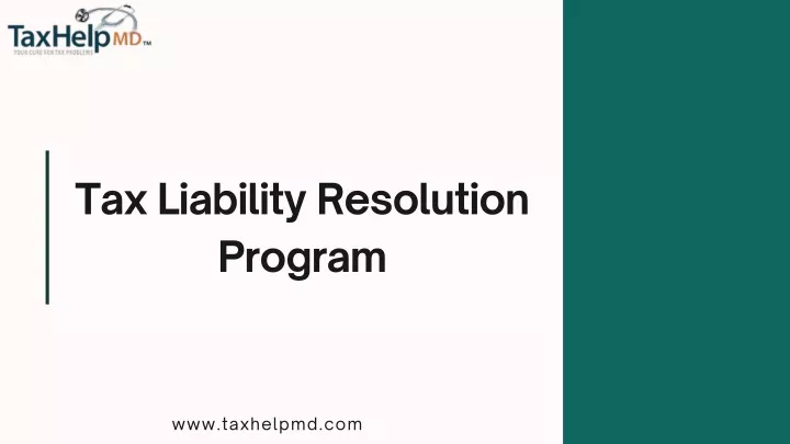 tax liability resolution program