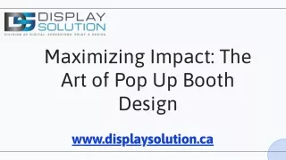 Maximizing Impact The Art of Pop Up Booth Design