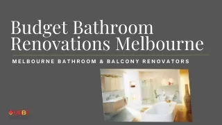 Budget Bathroom Renovations Melbourne