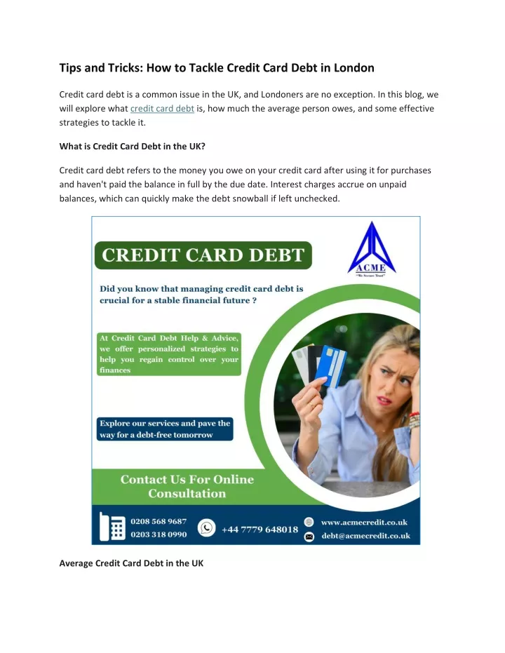 tips and tricks how to tackle credit card debt