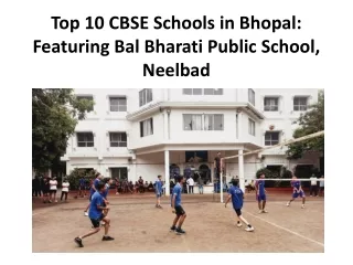 Bal Bharati Public School, Neelbad: The Best Private School in Bhopal