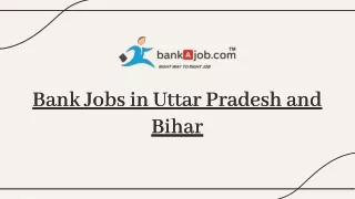 Bank Jobs in Uttar Pradesh and Bihar